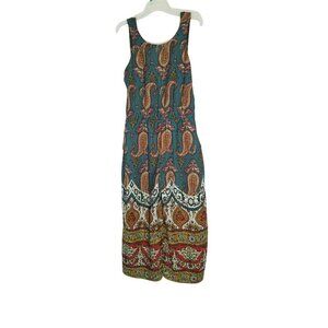Zara Basic Womens Sleeveless Paisley Romper Jumpsuit With Pockets Size S‎